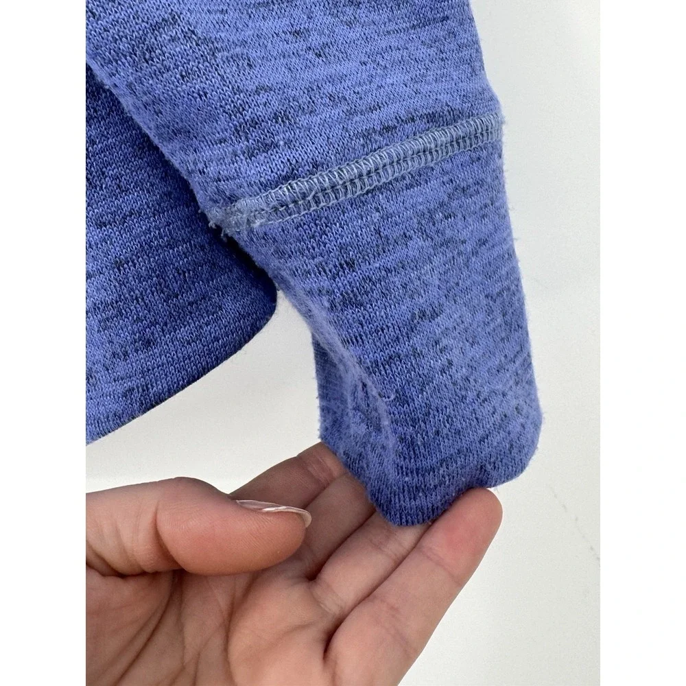 KUHL M Women "Lea" Blue Purple Cowl Neck Tie Knit Pullover Kangaroo Pocket - Picture 5 of 14